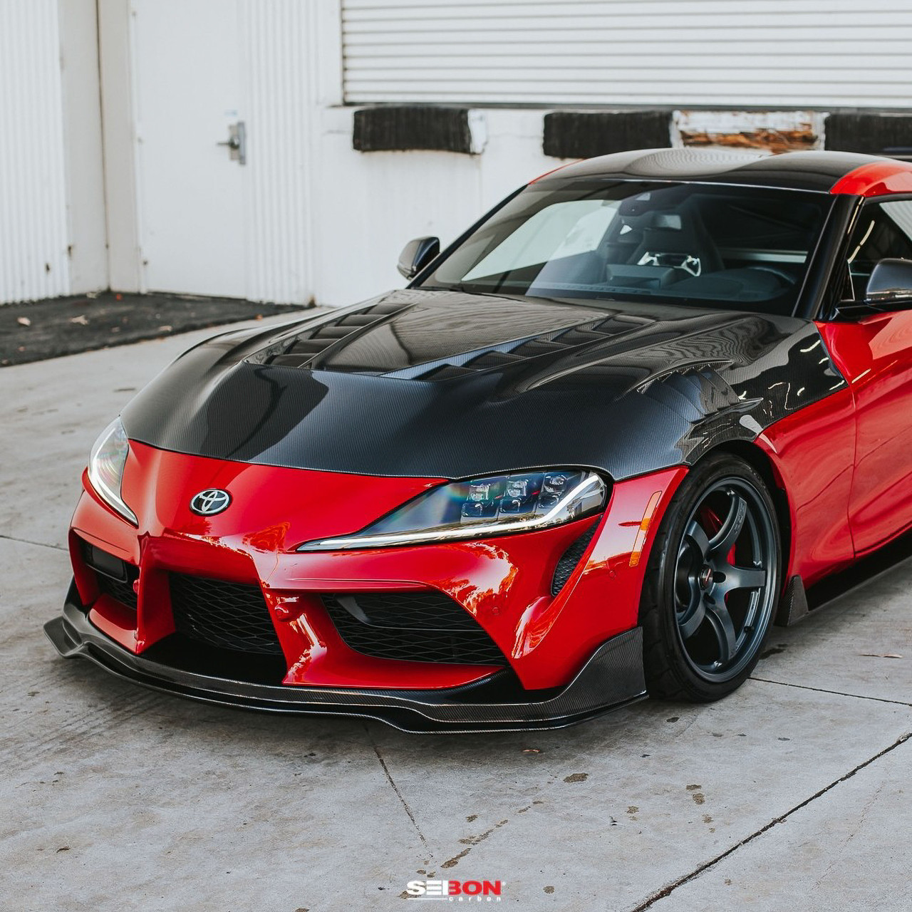 Seibon TV-Style Double Sided Carbon Fiber Hood for the GR