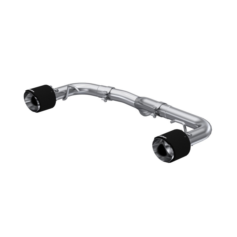 MBRP Axle Back Dual Split Rear Exit w/5in Carbon Fiber Tips for