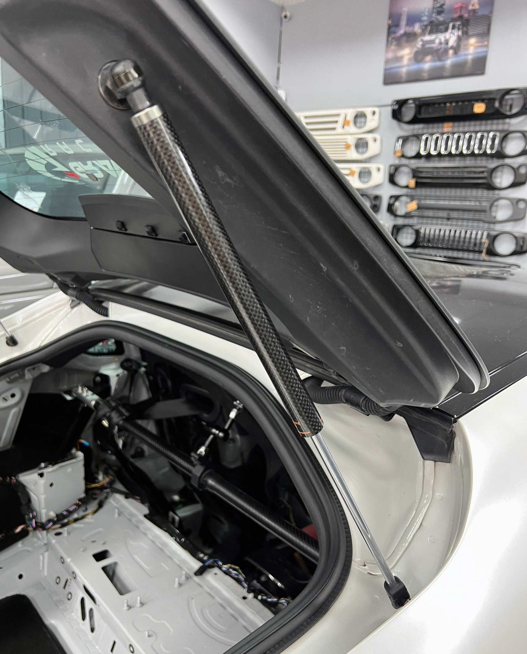 Rexpeed Carbon Fiber Rear Trunk Gas Strut Dampers for the GR Supra