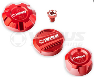 Verus Engineering Engine Bay Fluid Cap Kit for the GR Supra 2020+ Verus Engineering Engine Bay Fluid Cap Kit for the GR Supra 2020+