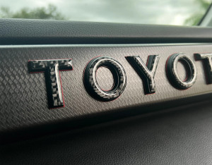 Tufskinz TRD Pro Glovebox Letter Overlays for the Tundra 2022+