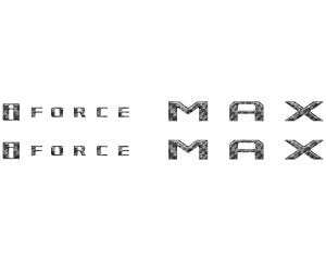 Tuskinz I Force Max Hood Louver Letter Overlays for the Tundra 2022-2024