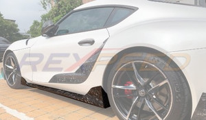 Rexpeed V1 Carbon Fiber Side Skirts Extensions for the GR Supra 2020+ | Rexpeed | Exterior