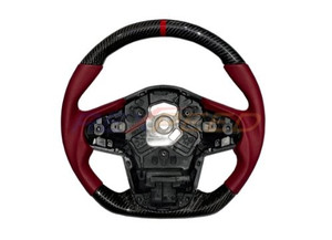 Rexpeed Carbon Fiber Red Leather Steering Wheel for the GR Supra 2020+ | Rexpeed | Steering Wheels