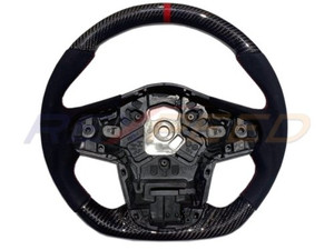 Rexpeed Carbon Fiber Black Suede Steering Wheel for the GR Supra 2020+ Rexpeed Carbon Fiber Black Suede Steering Wheel for the GR Supra 2020+