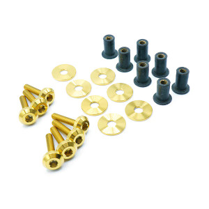 Dress Up Bolts Titanium Hardware Radiator Shroud Kit for the GR Corolla 2023+ Dress Up Bolts Titanium Hardware Radiator Shroud Kit for the GR Corolla 2023+