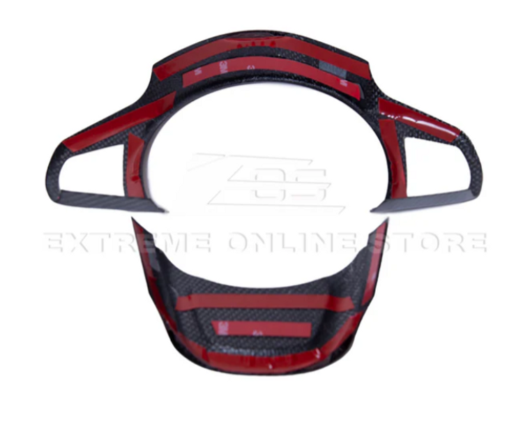 EOS Carbon Fiber Steering Wheel Trim Cover for the GR Supra 2020+