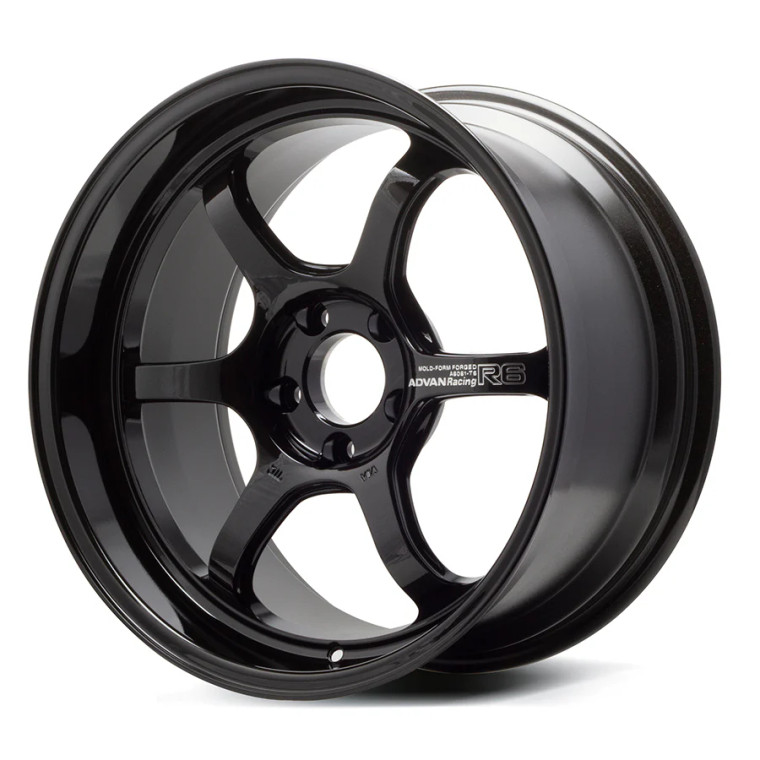 Advan R6 18x10 +35 5x114.3 Racing Titanium Black | Advan | Wheels
