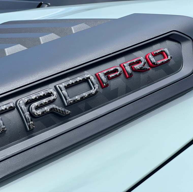 Tufskinz Hood Louver Letter Overlays for the Tundra TRD Pro 2022-2026