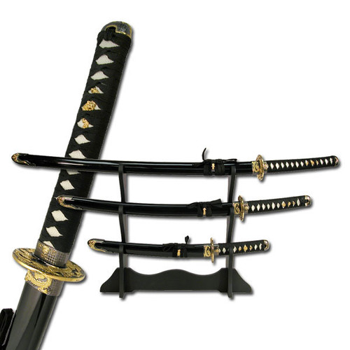 3 PC SAMURAI SWORD W/ DRAGON GUARD