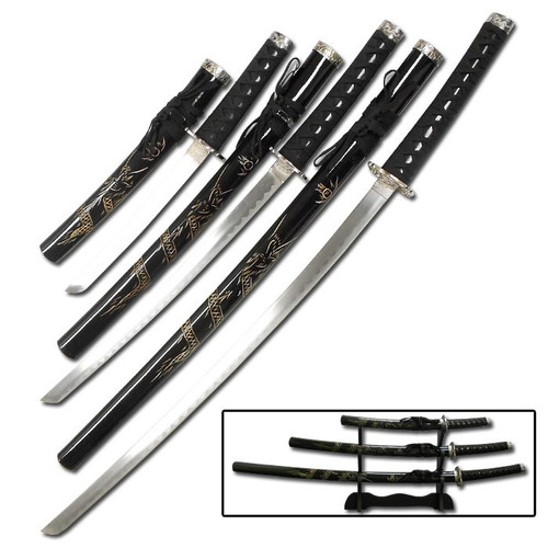 ENGRAVED DRAGON SWORD SET 
