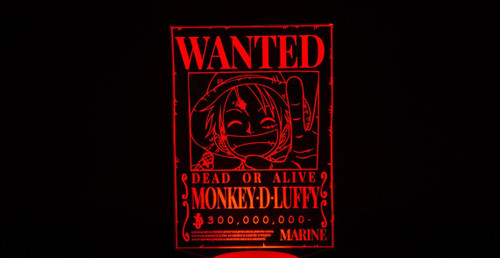 One Piece: Luffy Wanted Acrylic Light Stand