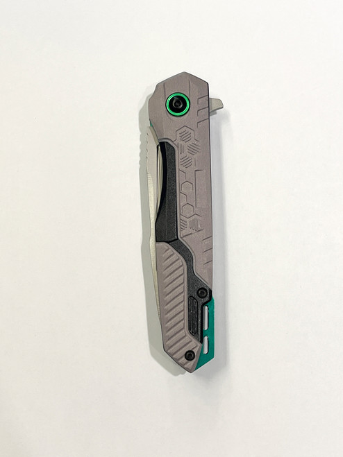 S-TEC: 8.25″ Green Aluninum Handle Folding Knife