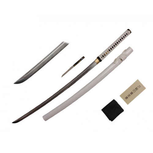 41" White Carbon Steel Metal Functional Katana