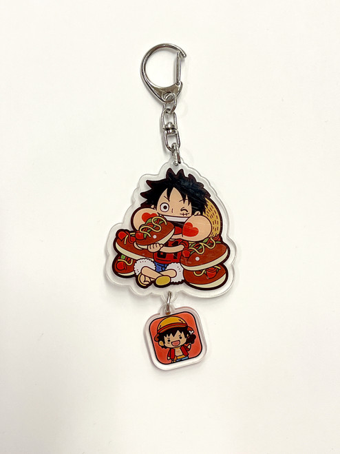 ONE PIECE: Hot Dog Eating Luffy Acrylic Keychain