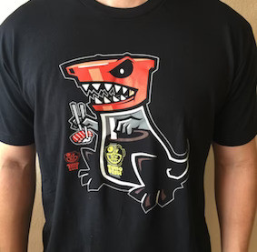 SUMOFISH: Shoyu T-Rex Cotton T-Shirt