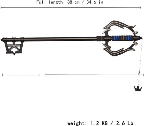 KINGDOM  HEARTS: 35.5" Cosplay Kingdom Hearts Keyblade (Metal Oblivion)