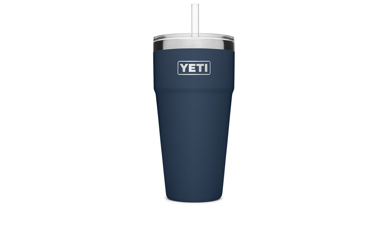 Yeti - 26 oz Rambler Stackable Cup with Straw Lid Charcoal