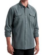 Men's Descendr™ Flannel Long Sleeve - Overcast Men's Descendr™ Flannel Long Sleeve - Overcast