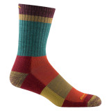 Men's Heady Stripe Micro Crew Lightweight Hiking Sock - Teal