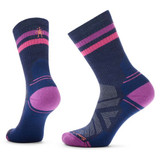 W's Hike Light Cushion Tube Stripe Crew Socks - Dark Navy/Power Pink