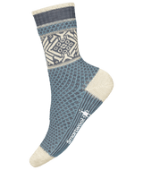 Women's Everyday Popcorn Snowflake Pattern Crew Socks - Serene Blue Women's Everyday Popcorn Snowflake Pattern Crew Socks - Serene Blue