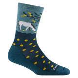Women's Wild Life Crew Lightweight Lifestyle Sock - Dark Teal
