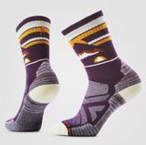 Women's Hike Light Cushion Mountain Moon Crew Sock - Purple Iris