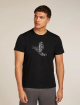Men's Merino 150 Tech Short-Sleeve Tee - Skiing Yeti - Black