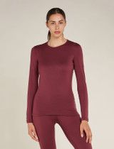 Women's Merino 260 Tech Long Sleeve Crew Thermal Top - Port