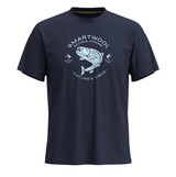 Men's Trout Fishing Short Sleeve Graphic Tee - Deep Navy