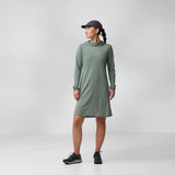 Women's Abisko Sun-Hoodie Dress - Patina Green