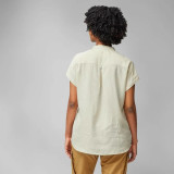 Women's Ovik Hemp Shirt Short Sleeve - Chalk White - Back
