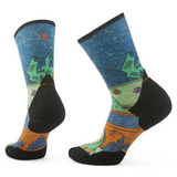 Women's Trail Run Targeted Cushion Mountain Print Crew - Twilight Blue