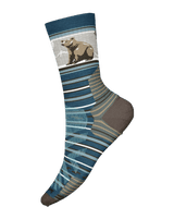 M's Hike Targeted Cushion Bear Stripe Mid Crew - Twilight Blue