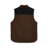 Men's Mustang Pile Work Vest - Black/Camel