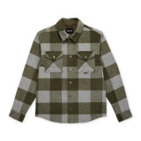 Men's Canadian Overshirt - Dark Olive/Grey