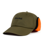 Earflap Dad Hat - Dark Olive/Blaze Orange Earflap Dad Hat - Dark Olive/Blaze Orange