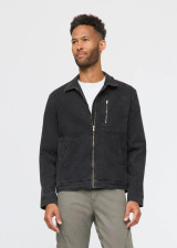 Men's Stretch Canvas Utility Jacket - Black