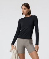 Women's Long Sleeve Lux Crew Tee - Black Women's Long Sleeve Lux Crew Tee - Black