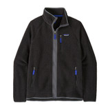 Men's Retro Pile Jacket  - Black with  Forge Grey