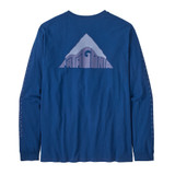 Men's Longsleeve Driftways Organic T-Shirt - Clement Blue - Back Men's Longsleeve Driftways Organic T-Shirt - Clement Blue - Back