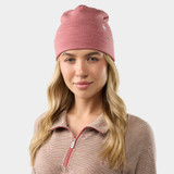 Thermal Merino Reversible Cuffed Beanie. - Rosewood Heather