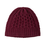 Coastal Cable Beanie - Berry Fig