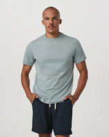 M's Short Sleeve Ponto Performance Tee - Misty Blue Heather