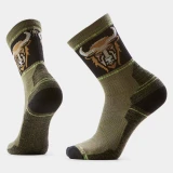 Men's Hike Light Cushion Bison Crew Socks - Winter Moss