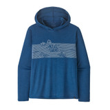 M's Capilene Cool Daily Hoody -Strataspire Stripe - Clement Blue-Light Clement Blue x-dye