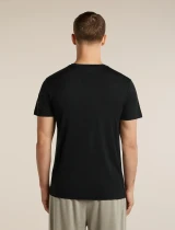 Men's Merino 150 Tech Lite Short Sleeve Tee - Range Stripes  - Black - Back