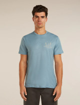 M's Merino 150 Tech Lite Short Sleeve Tee (Peaceful Pass) - Flint Blue