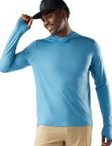 Men's Merino Sun Hoodie - Mineral Blue